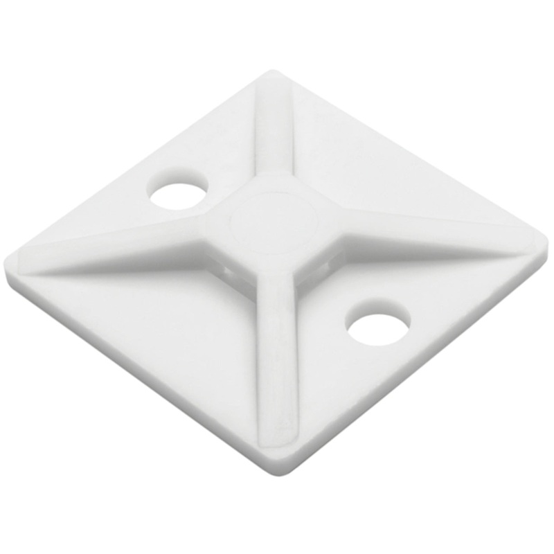 4-Way Cable Tie Mounting Base 0.18 White By HellermannTyton MB410C2