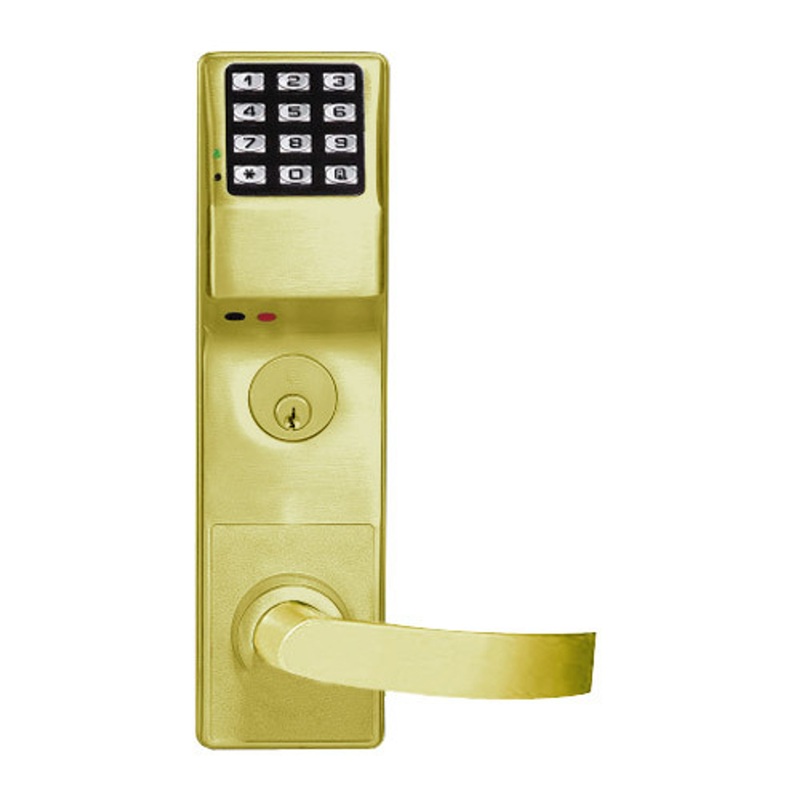 Alarm Lock DL3575DBR-US3 Trilogy Series Digital Mortise Keyless Pin Lock Regal Leverset in Polished Brass – KAL DOOR HARDWARE