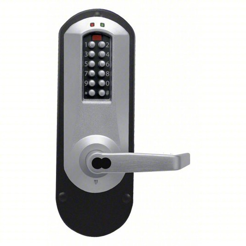 Dormakaba E-Plex E5010BWL Lever Electronic Push Button Lock Key Bypass Rim Exit Trim
