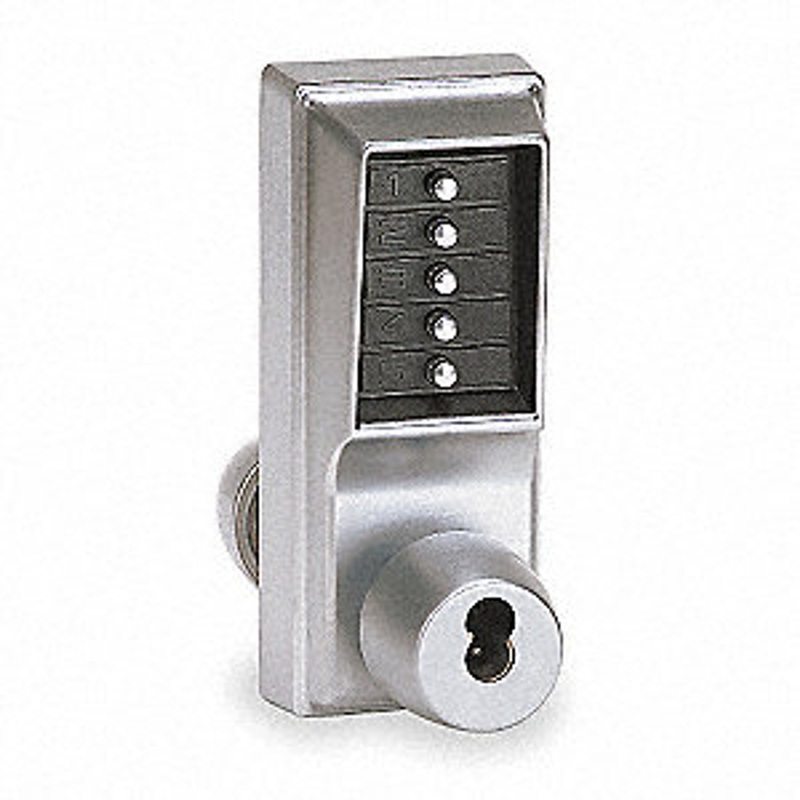 Simplex 1021B-26D-41 Pushbutton Lock with Knob Combination Entry and Best Core Override in Satin Chrome – KAL DOOR HARDWARE