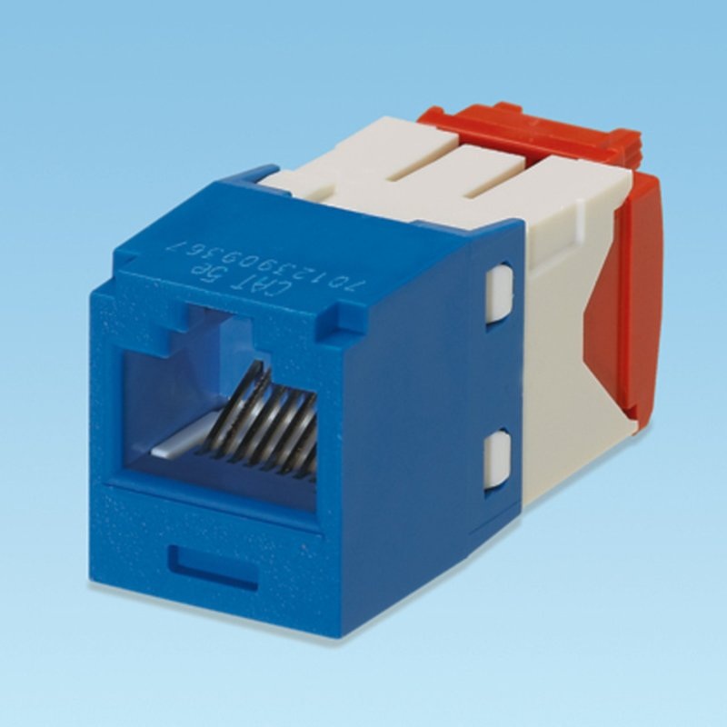 Snap-In Connector Cat 5e+ Mini-Com TX5e UTP Blue By Panduit CJ5E88TGBU