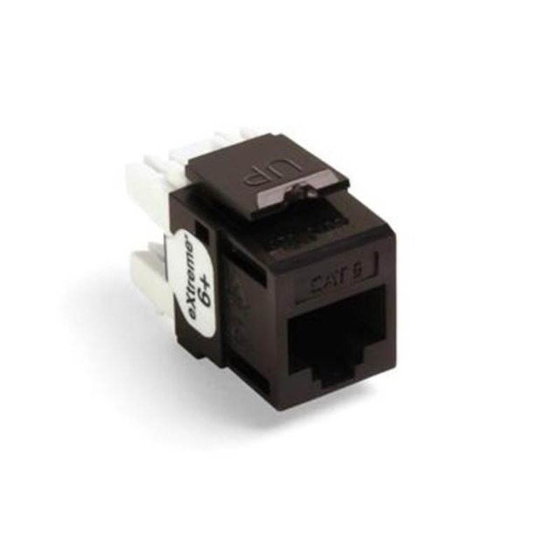 Snap-In Connector Quickport eXtreme 6+ CAT 6 Brown By Leviton 61110-RB6