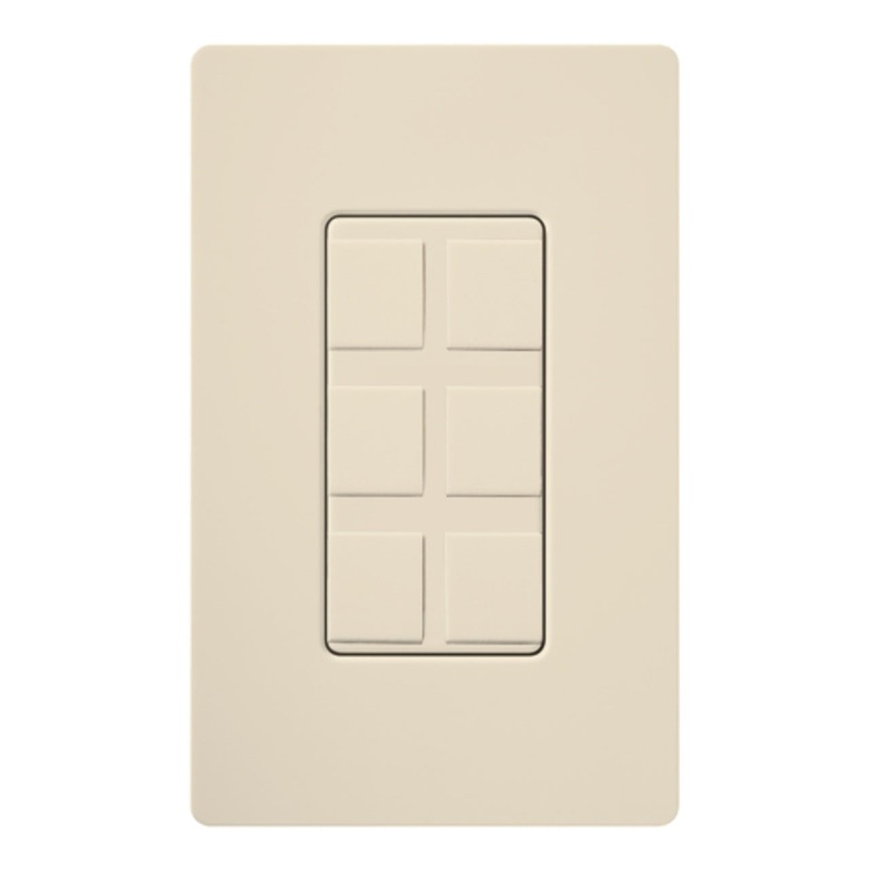 Wallplate Insert 6-Port Multimedia Decorator Light Almond By Lutron CA-6PF-LA