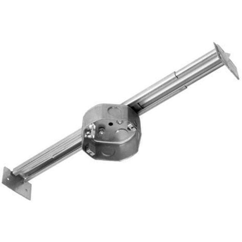 4 Octagon Ceiling Box with Bar Hanger Depth: 1-1/2 Metallic By Pass & Seymour 65501