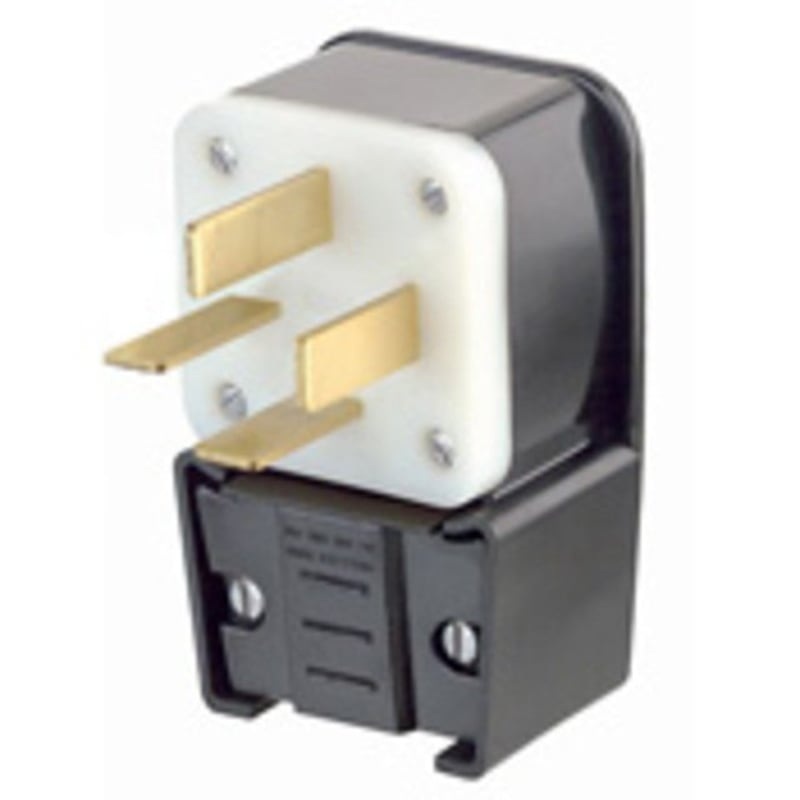 50 Amp Angle Plug 120/208V 3PH 18-50P Non-Grounding By Leviton 8352-P
