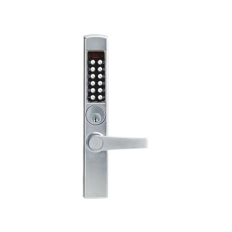Dormakaba E3065MS-NL Narrow Stile electronic keyless lock Lever with Key in Lever Key Override