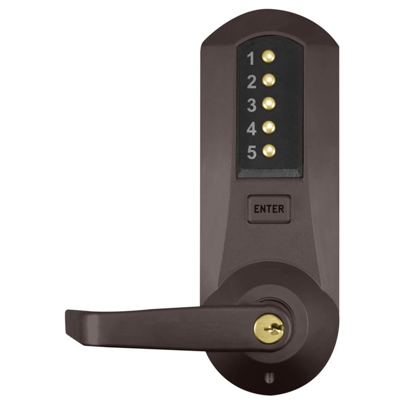 Dormakaba Simplex 5021XSWL-744-41 Pushbutton Lever Lock with Schlage Core override in Oil-RUbbed Bronze