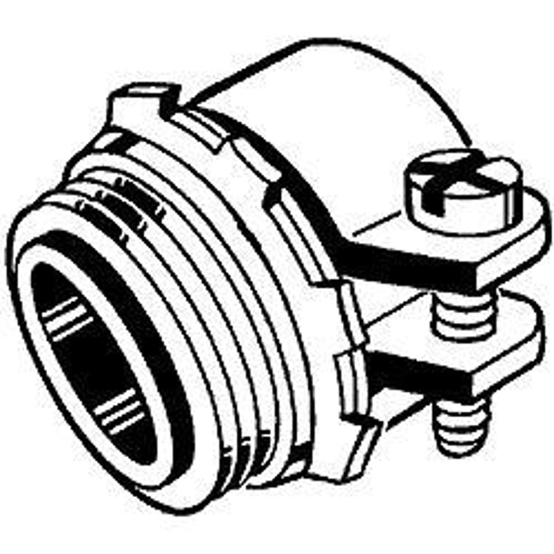 Flex Connector Straight Insulated Squeeze 3/4 Malleable Iron By Hubbell-Raco 3303