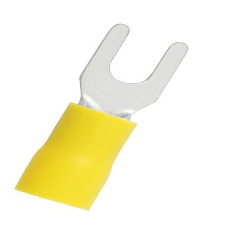 Fork Terminal Narrow Type 12 – 10 AWG Vinyl Insulated #8 Tab Size By Panduit EV10-8FNB-Q