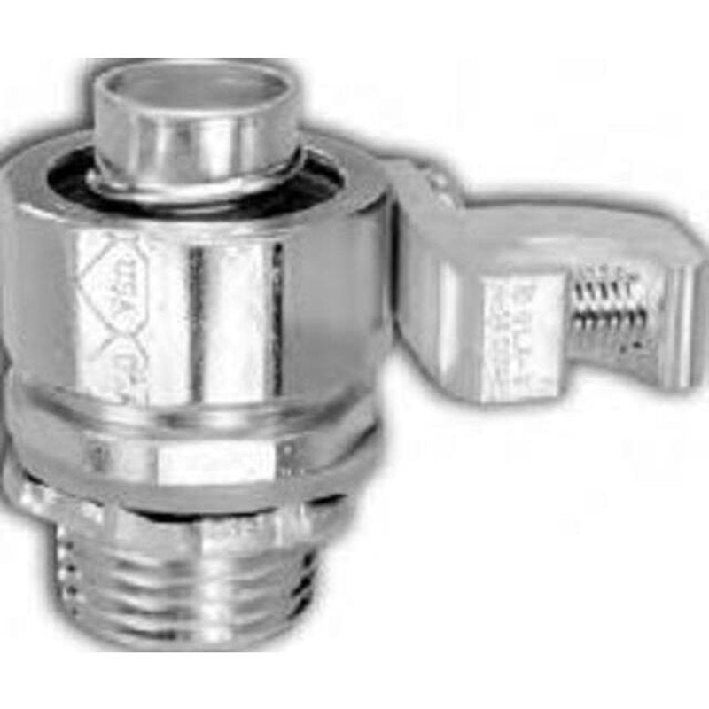 Liquidtight Connector With Lug 3 Diameter Steel With Zinc Finish By American Fittings STR300GL