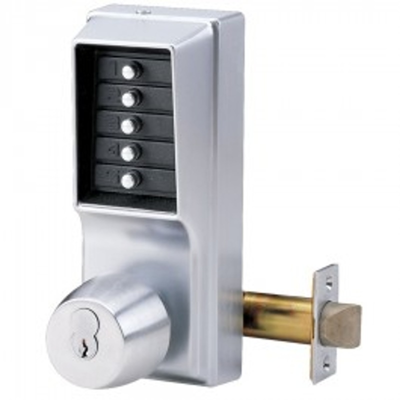 Simplex 1025B-26D-41 Cylindrical PBL Lock with Knob Comb Entry with Ko Best Ic Prep in Satin Chrome – KAL DOOR HARDWARE