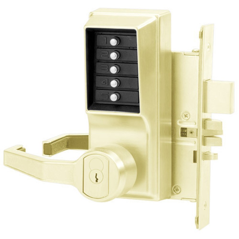 Simplex LR8146S-05-41 Pushbutton Mortise Lock with Lever Schlage Core override in Antique Brass – KAL DOOR HARDWARE