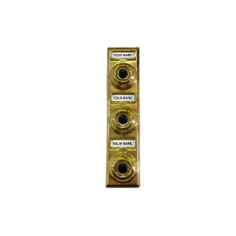 Trine 94P Push 3 Button Multi-Family in Polished Solid Brass – KAL DOOR HARDWARE
