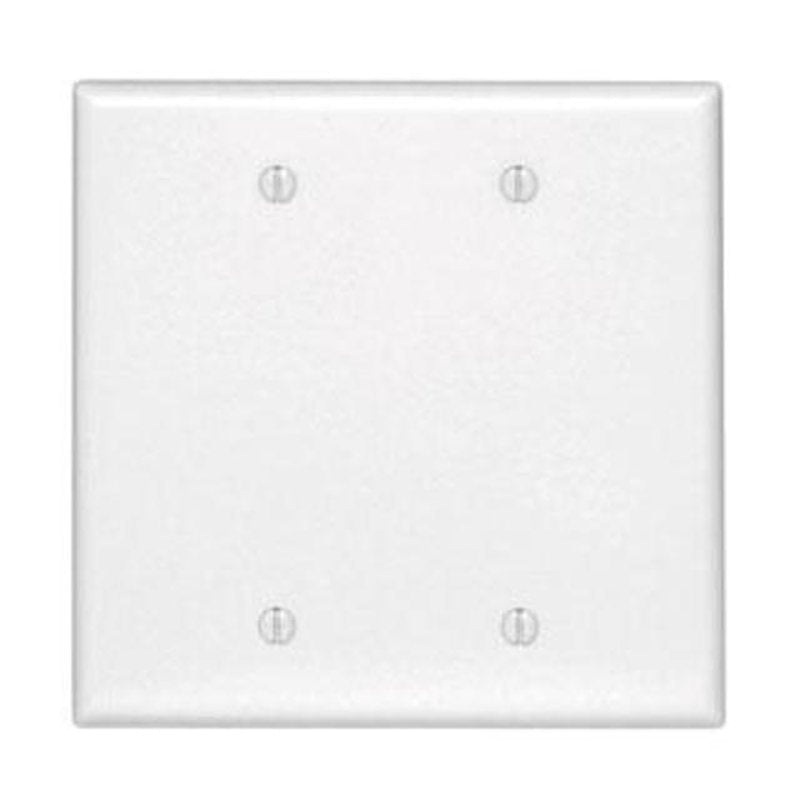 Blank Wallplate 2-Gang Thermoset White Midway By Leviton 80525-W