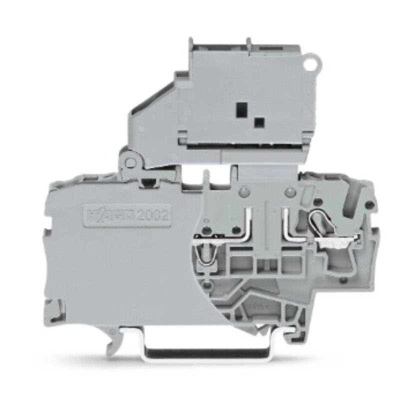 Fuse Disconnect Terminal Block Pivoting Fuse Holder Gray By Wago 2002-1611