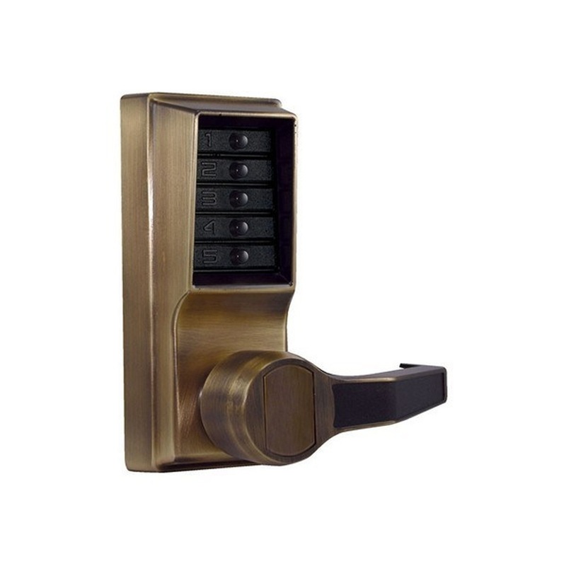 Simplex LR1031-05-41 Passage  Pushbutton Lever Lock with no Key Override in Antique Brass – KAL DOOR HARDWARE