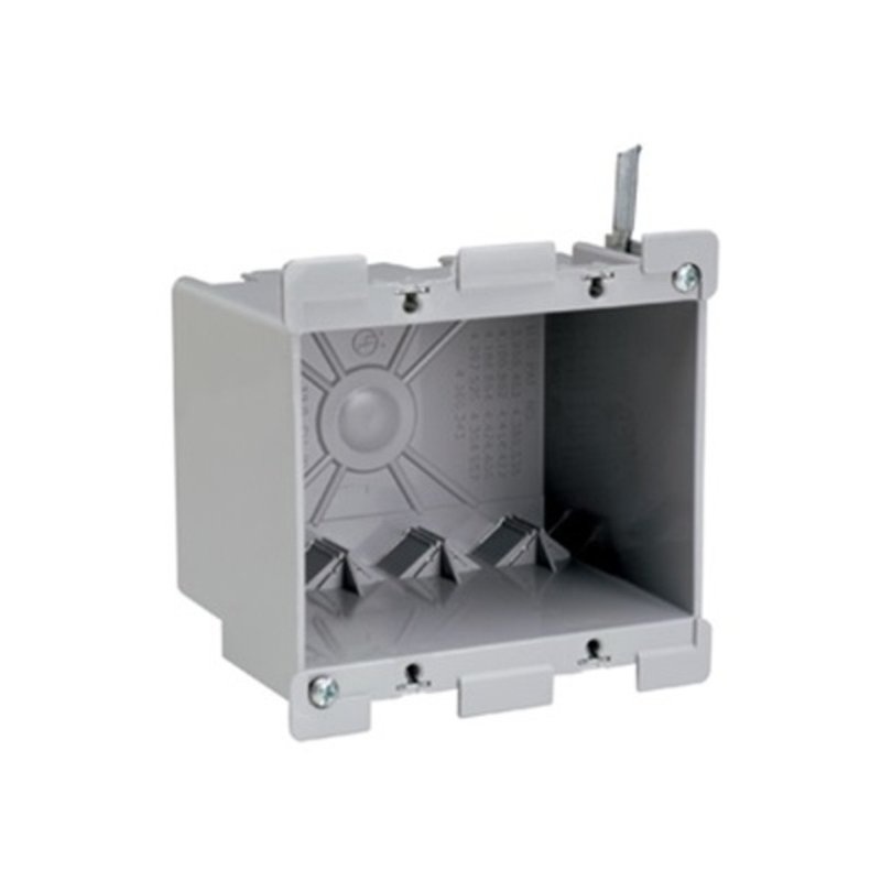 Switch/Outlet Box 2-Gang Depth: 3.03125 Non-Metallic By Pass & Seymour S2-32-W