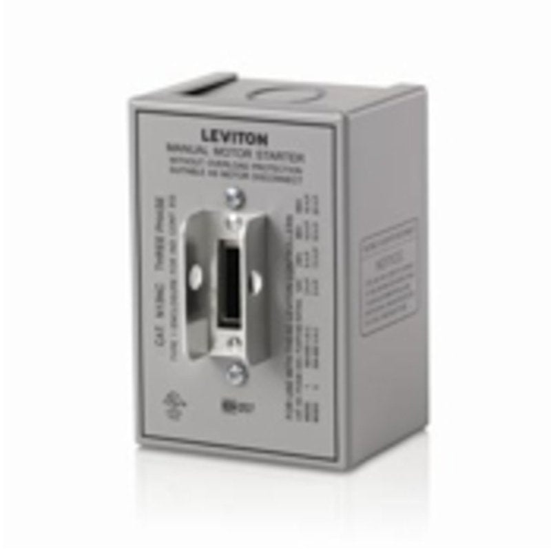 Type 1 Enclosure (for use with 30 Amp Motor Starter Switches) Steel – GRAY By Leviton N13NC-DS