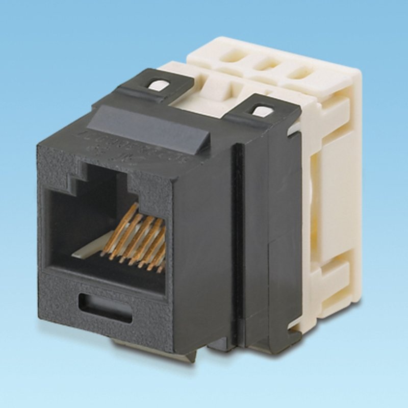UTP RJ45 Cat 6A Keystone Punchdown Jack Module Black By Panduit NK6X88MBL
