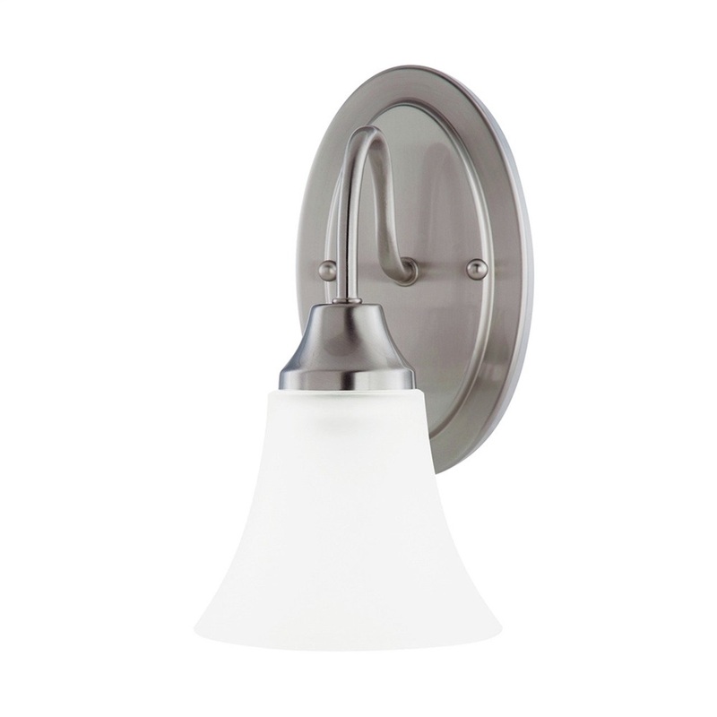 1-Light Sconce 60W A19 120V Brushed Nickel Finish By Generation Lighting 41806-962