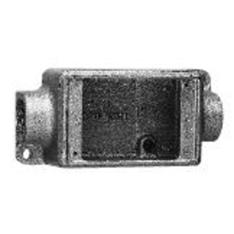 Condulet 2-Outlet Device Box 3/4 IN NPT 1 Gang Feraloy Iron Alloy By Cooper Crouse-Hinds FDC2