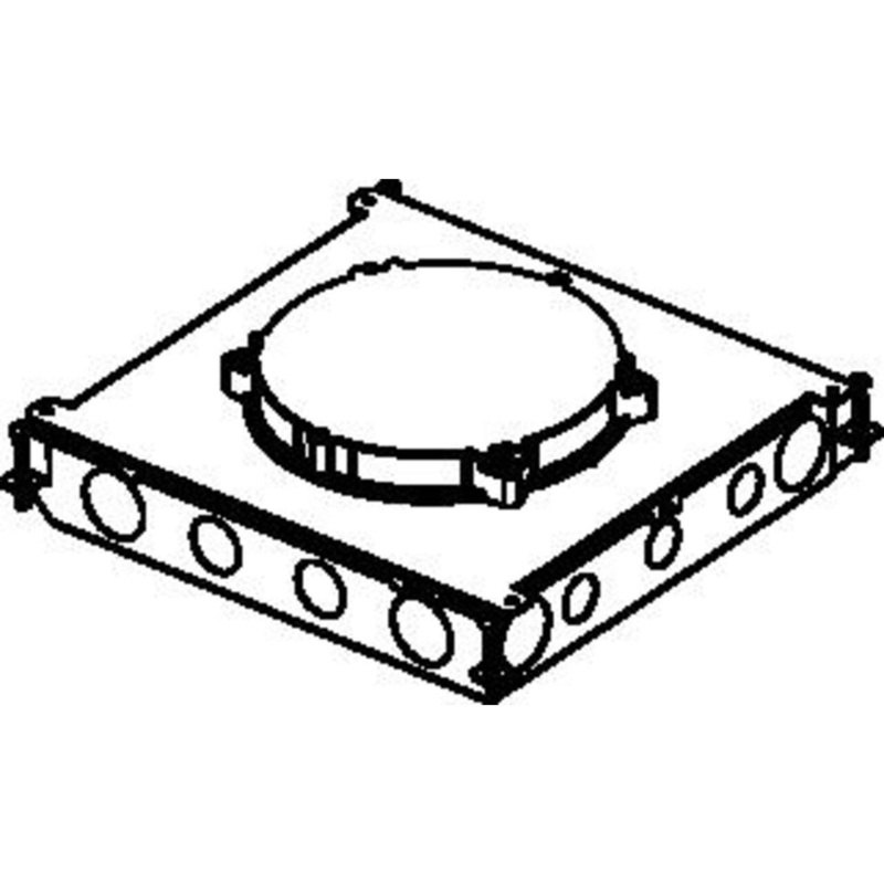 STL FLR BX RND 6-GANG RFB ON GRADE By Wiremold RFB6E-OG