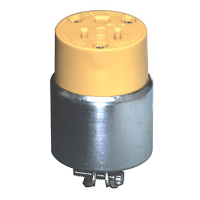 15 Amp Armored Connector Yellow By Leviton 515CA