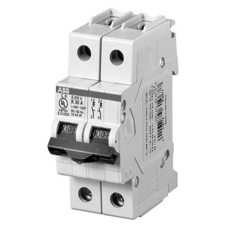 2A 240V 10 kAIC K-Curve UL 489 CB By ABB S202U-K2