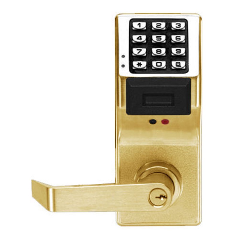 Alarm Lock PDL3000-US3 Trilogy Series PIN/Prox Digital Cylindrical Keyless Lock Straight Leverset in Polished Brass – KAL DOOR HARDWARE