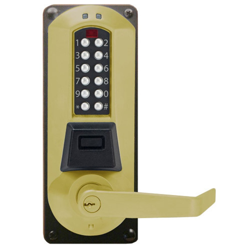 Eplex E5086RWL-606-41 Electronic Pushbutton Lever Lock with Sargent Core Override Mortise Lock in Satin Brass – KAL DOOR HARDWARE