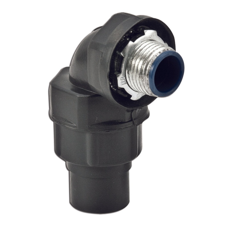 Liquidtight Connector 90 2-1/2 PVC Coated Steel By Plasti-Bond PR5358