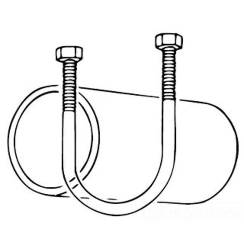 U BOLT 4IN LEN 6-15/16IN STL By Kindorf H-286-4