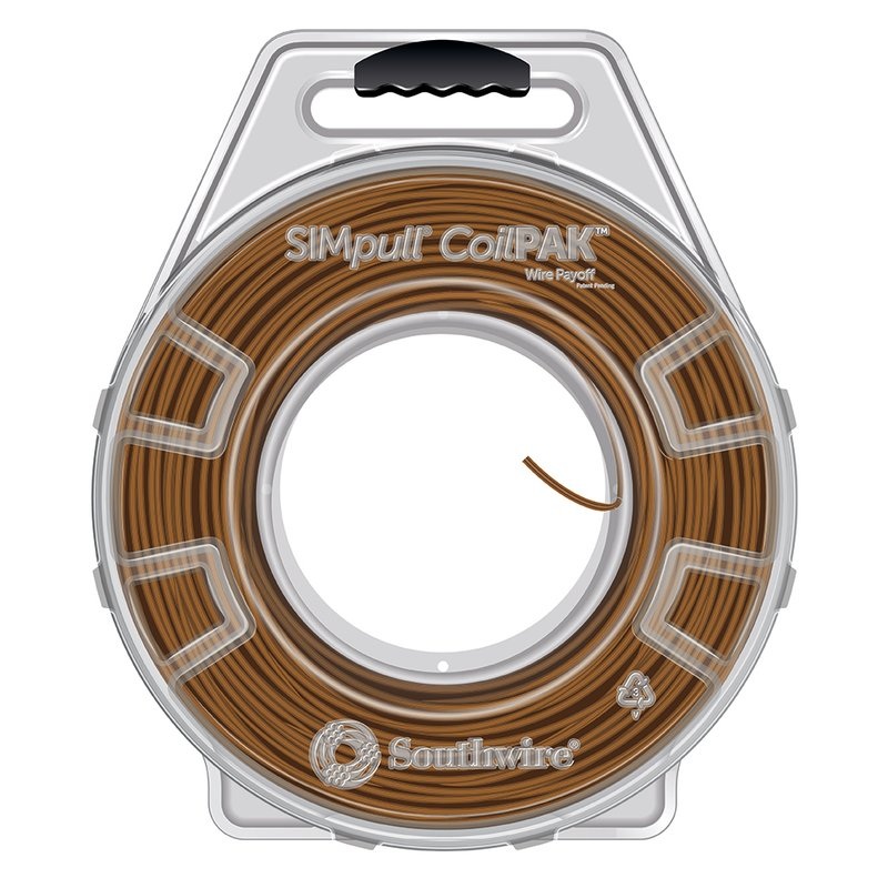 12 THHN/THWN-2 STR Copper Brown 2000′ CoilPak By Southwire 58018505