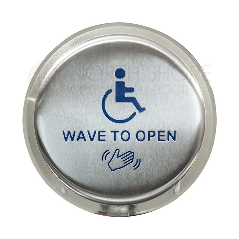 BEA Activation Plates 10MS21HR1  BEA Touchless Actuators Capacitance activation plate stainless steel 6 In. round (text and logo) 12 to 24 V AC/DC