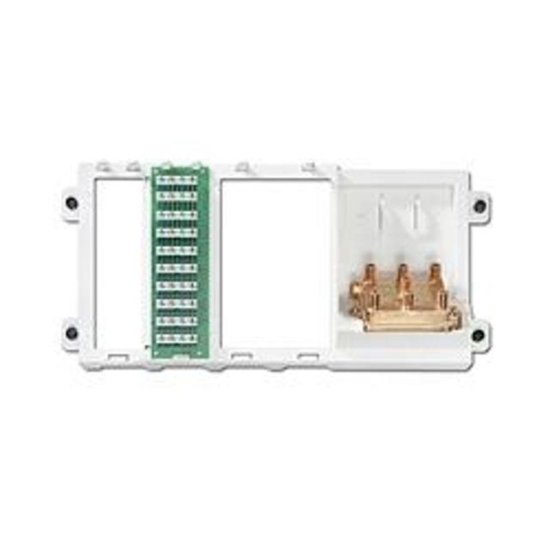 Cabling Panel 4 Line Telephone 9 Connections 6-Way Video 2GHz By Leviton 47606-BTV