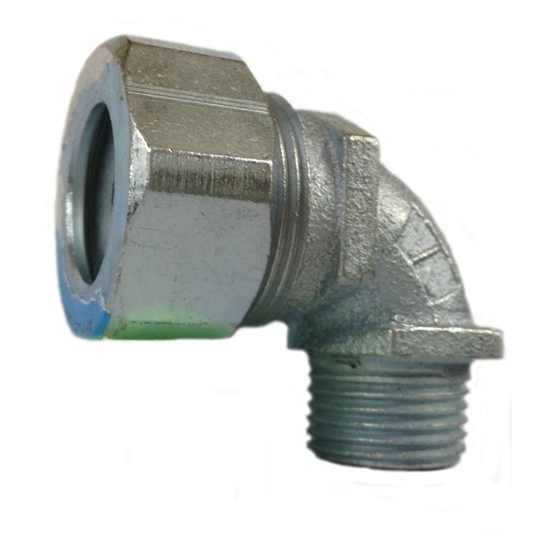 Liquidtight Strain Relief Cord and Cable Connector 90 Degree 1/2 Hub By Appleton CG902550S