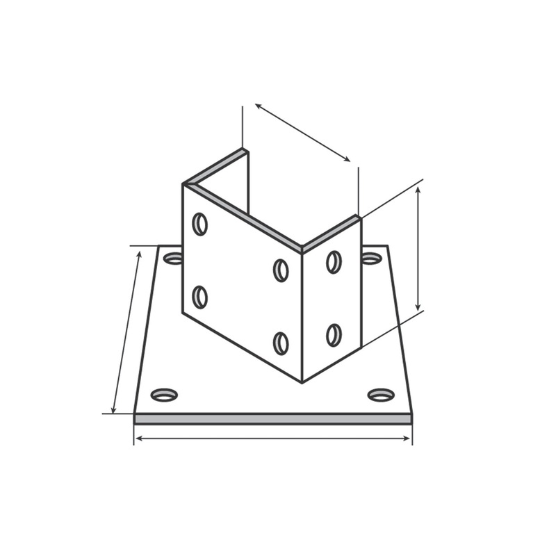 Post Base Diagonal Channel Position Steel By Superstrut AP235 EG