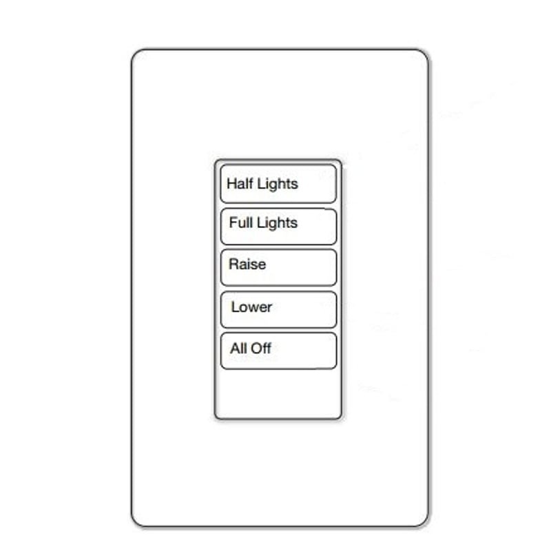 Preset Dimmer Wallstation By Cooper Lighting Solutions RC-5TSB-OS2-W