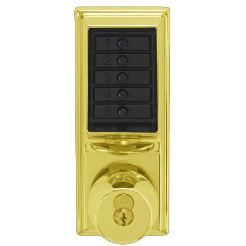 Simplex 1021S-05-41 Pushbutton Lock with Knob Combination Entry and Schlage Core Override in Antique Brass – KAL DOOR HARDWARE