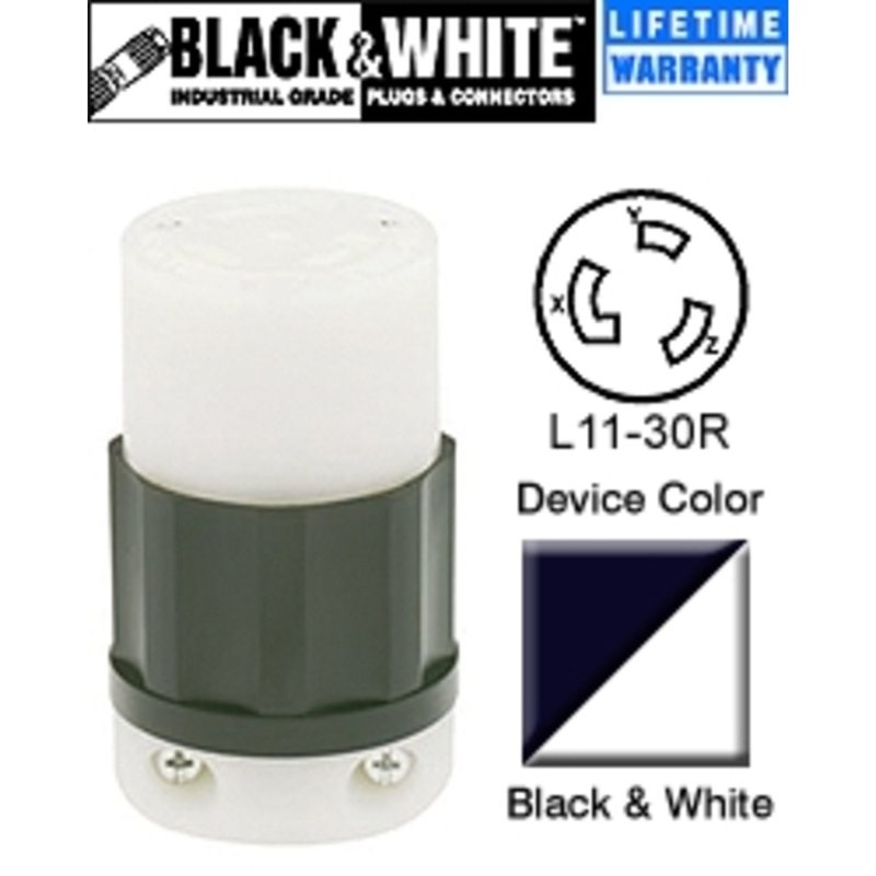 30 Amp 250 Volt NEMA L11-30R Connector By Leviton 2673