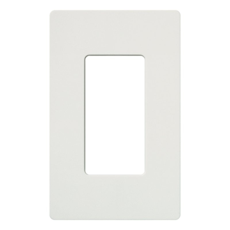 Dimmer/Fan Control Wallplate 1-Gang Satin Series Snow Finish By Lutron SC-1-SW