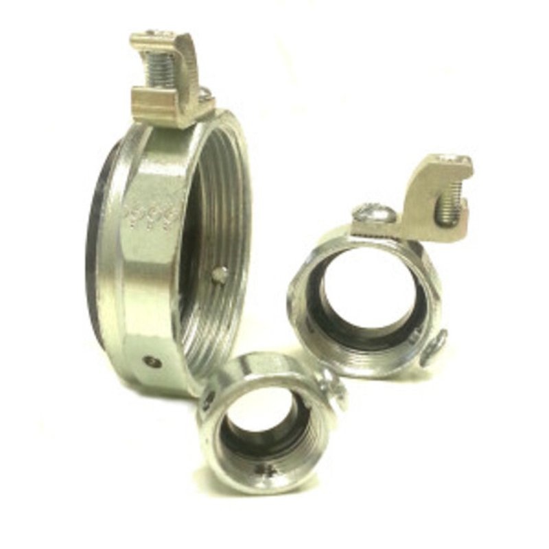 Ground Bushing With Lug 2-1/2 Diameter 14 – 1/0 AWG Steel With Zinc Finish By American Fittings GB250BGL