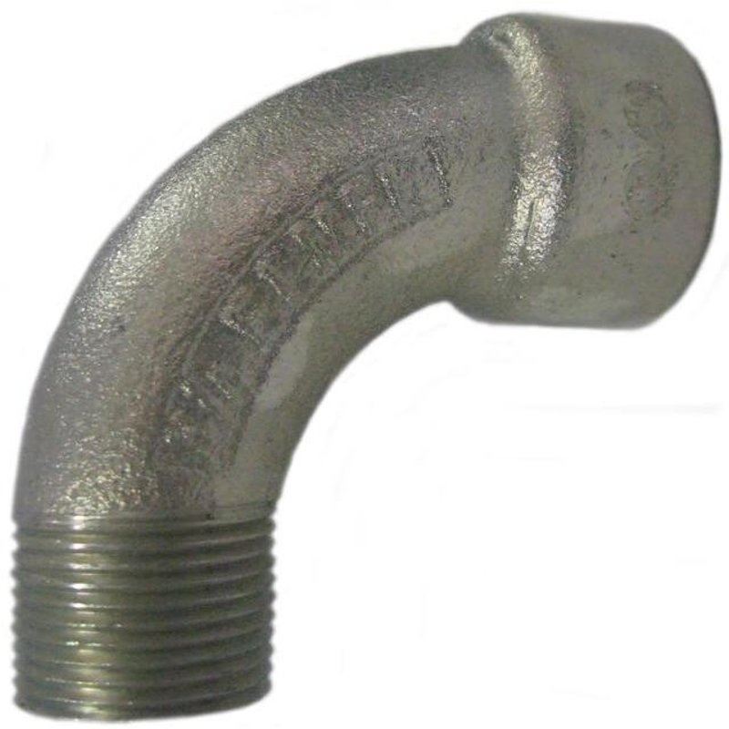 Rigid Elbow 1/2 Long Male to Female 90 Malleable Iron By Appleton LMFL9050