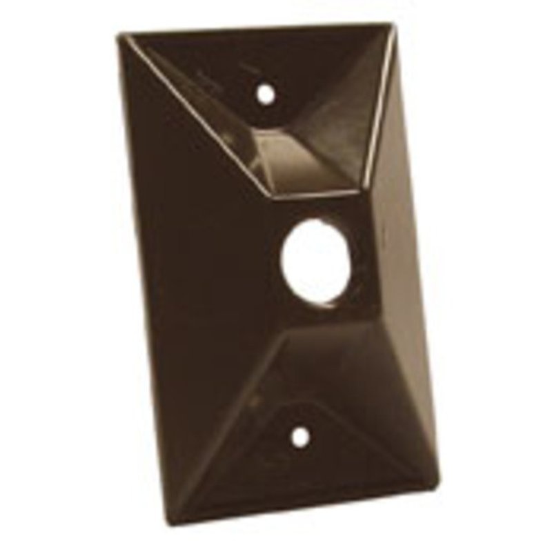 Weatherproof Cover 1-Gang (1) 1/2 Outlet Die-Cast Aluminum Bronze By Hubbell-Raco 5186-2