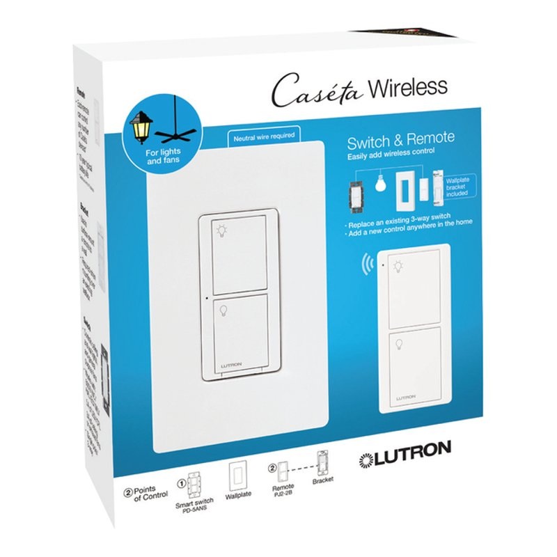 Caseta Wireless Smart Bridge Introductory Kit By Lutron P-BDG-PKG1WS