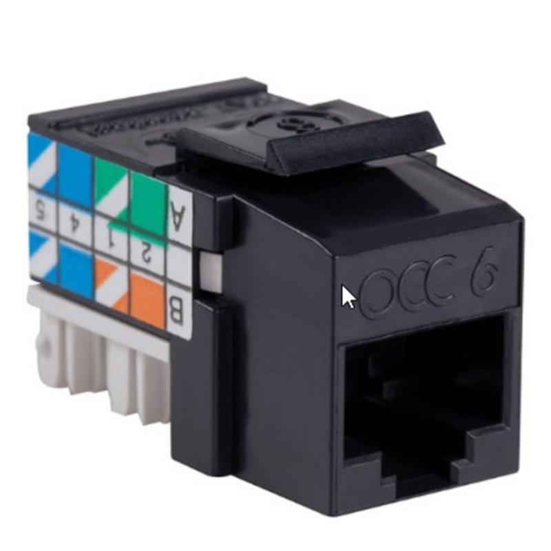 Category 6A KMJ Outlet Jacks UTP – Unshielded Slimline Office White By OCC (Optical Cable) K6A01