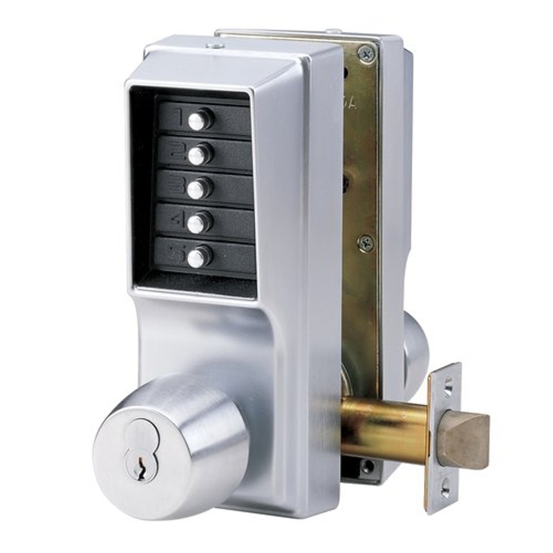 Dormakaba EE1000 Series Model# EE1021x/1021x Double Sided Keyless Pin Access Entry with Interchangeable Core Key Bypass on BOTH Sides.