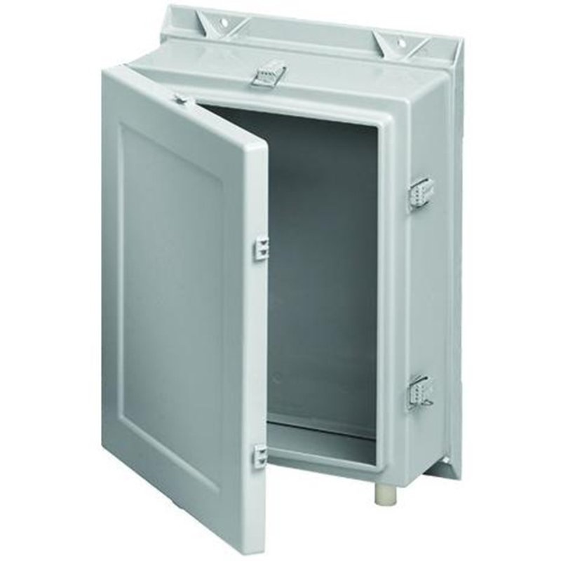 Enclosure NEMA 4X Hinged 20.19 x 20.25 x 8 Wall Mount Fiberglass By nVent Hoffman A20H2008GQRLP