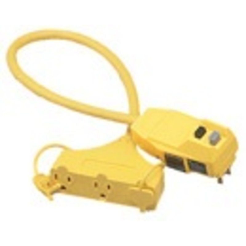 GFCI Adapter Tritap Outlet 3 Way GFCI 2′ By Southwire 14880023-6