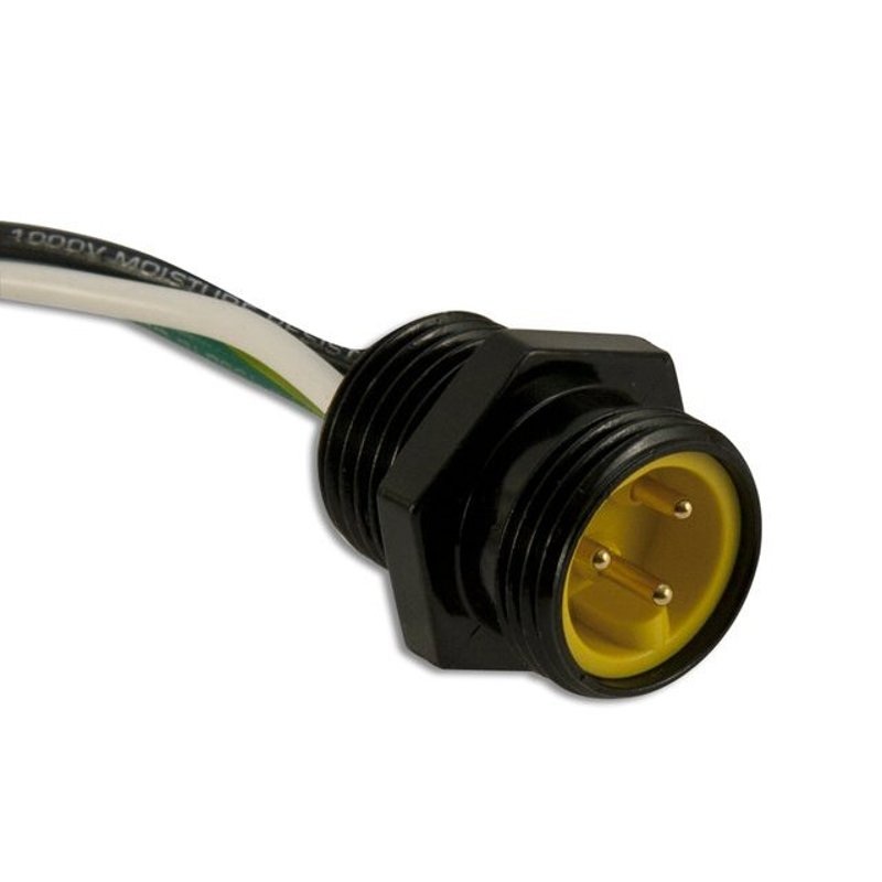 Receptacle Mini Change 3 Pin A-Size Male Straight 16-3 PVC By Woodhead 1R3006A20A120